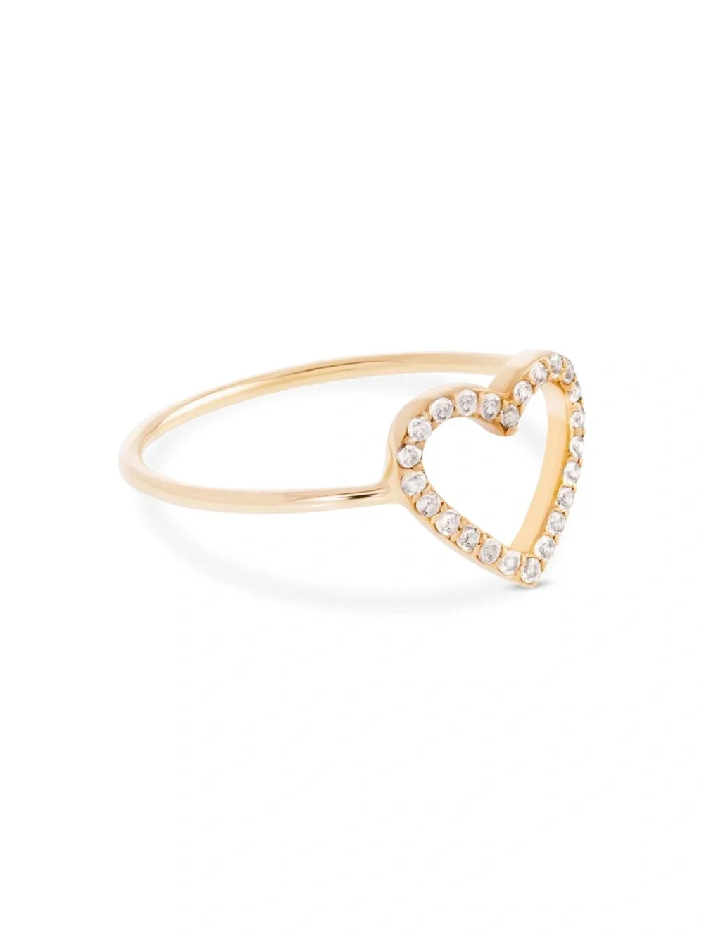 Stone and Strand 14K Solid Gold Heart Ring